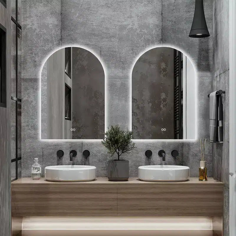 Arch Frameless LED Anti-Fog Dimmable Bathroom Vanity Mirror