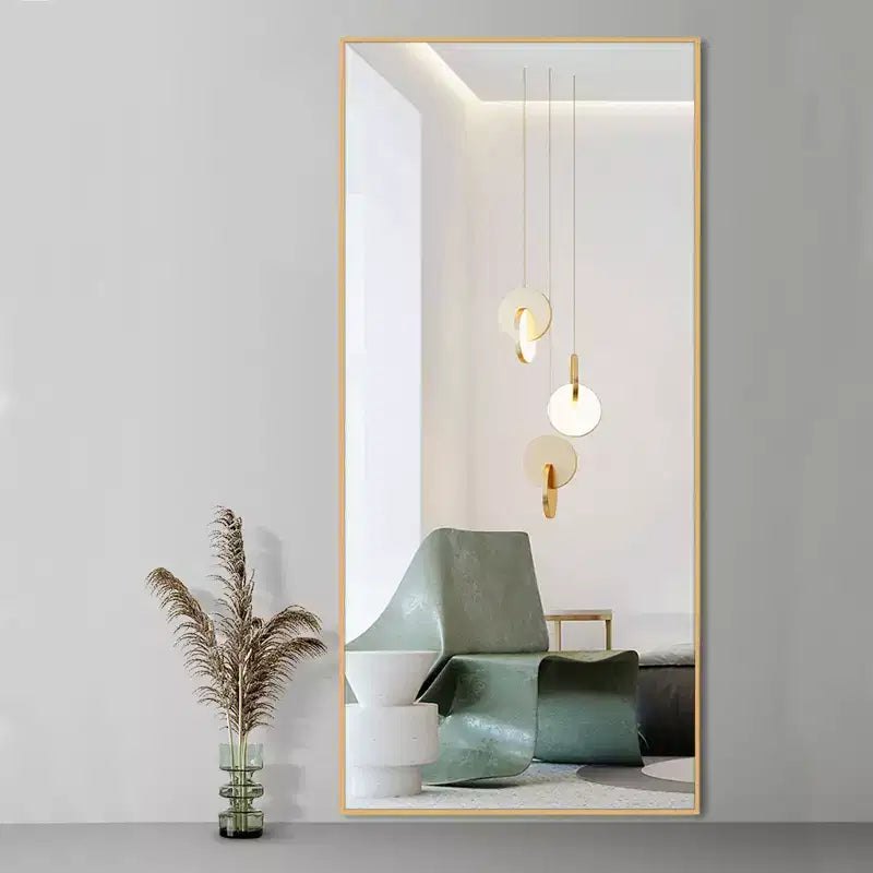 PexFix 71x34 Aluminum Fine Edge Right Angle Rectangle Full Length Mirror-Without Stand
