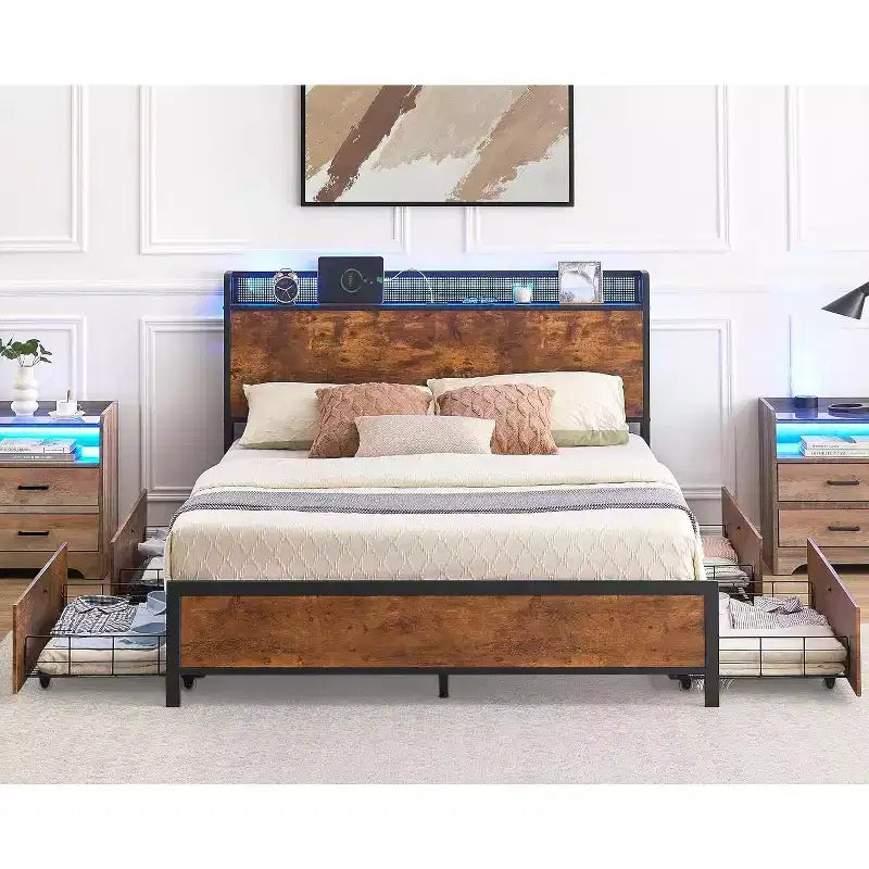 Full Bed Frame with Headboard