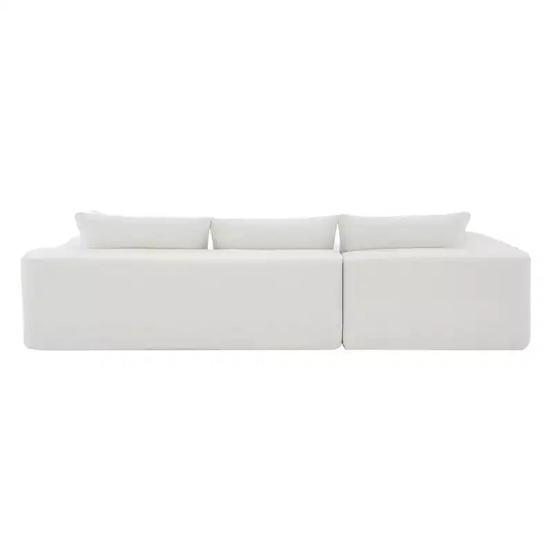 Modern Oversized Sectional Sofa, L-shaped Luxury Couch with Chaise and 2 Pillows