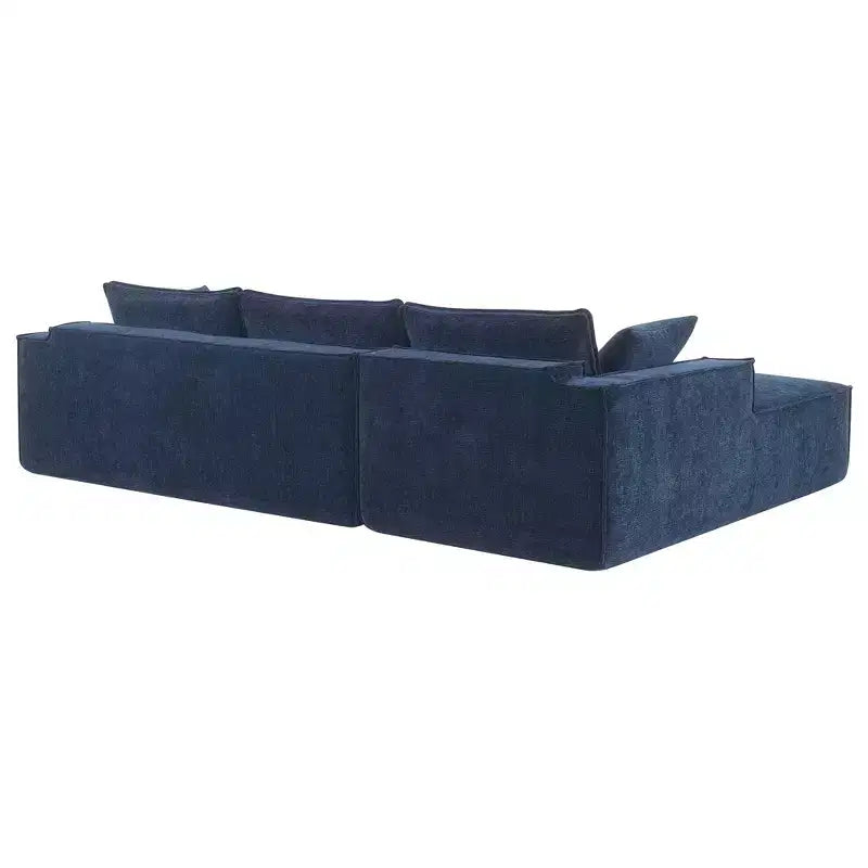 Modern Oversized Sectional Sofa, L-shaped Luxury Couch with Chaise and 2 Pillows
