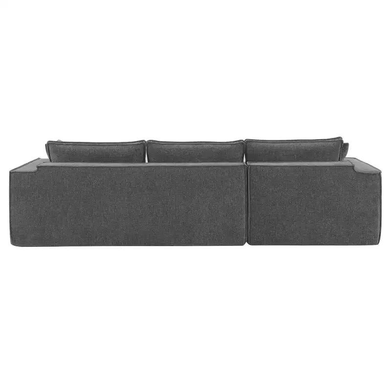 Modern Oversized Sectional Sofa, L-shaped Luxury Couch with Chaise and 2 Pillows