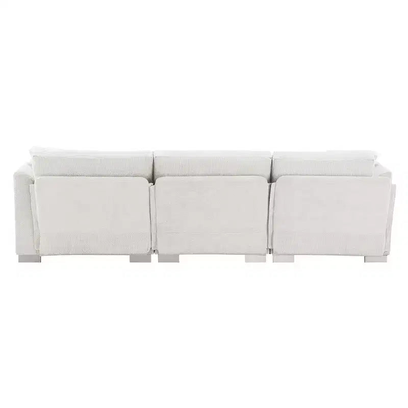Modern Oversized Sectional Sofa, L-shaped Luxury Couch with Chaise and 2 Pillows