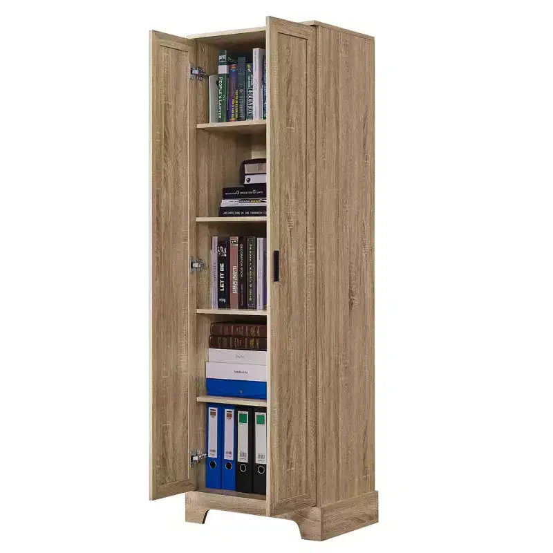 Double Door Bathroom Storage Cabinet with Adjustable Shelf, Verticle Cabinet