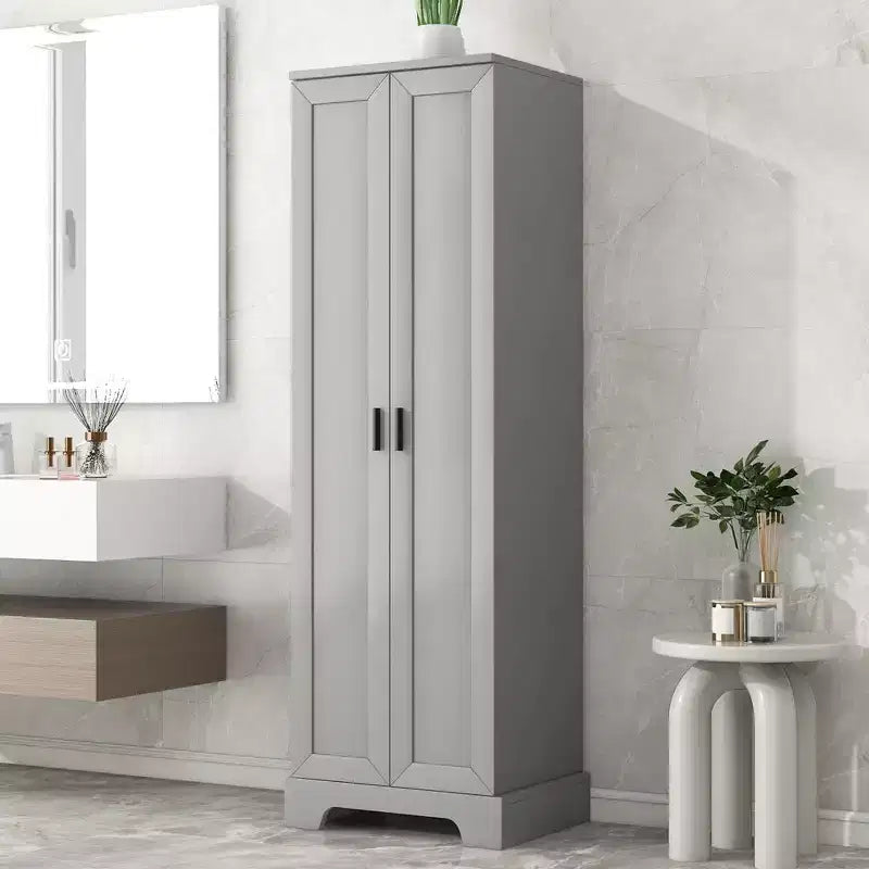 Double Door Bathroom Storage Cabinet with Adjustable Shelf, Verticle Cabinet