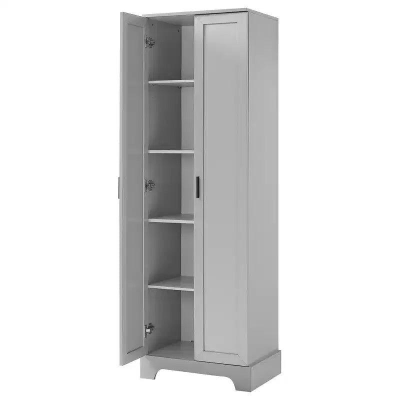 Double Door Bathroom Storage Cabinet with Adjustable Shelf, Verticle Cabinet