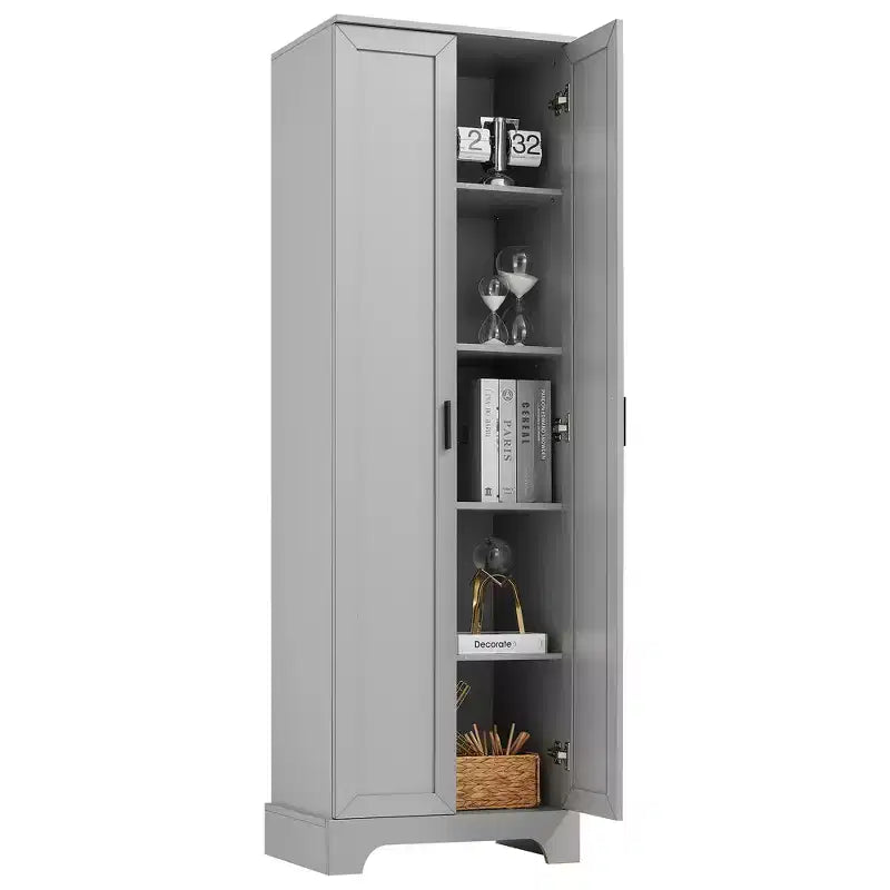 Double Door Bathroom Storage Cabinet with Adjustable Shelf, Verticle Cabinet