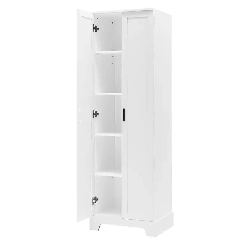 Double Door Bathroom Storage Cabinet with Adjustable Shelf, Verticle Cabinet