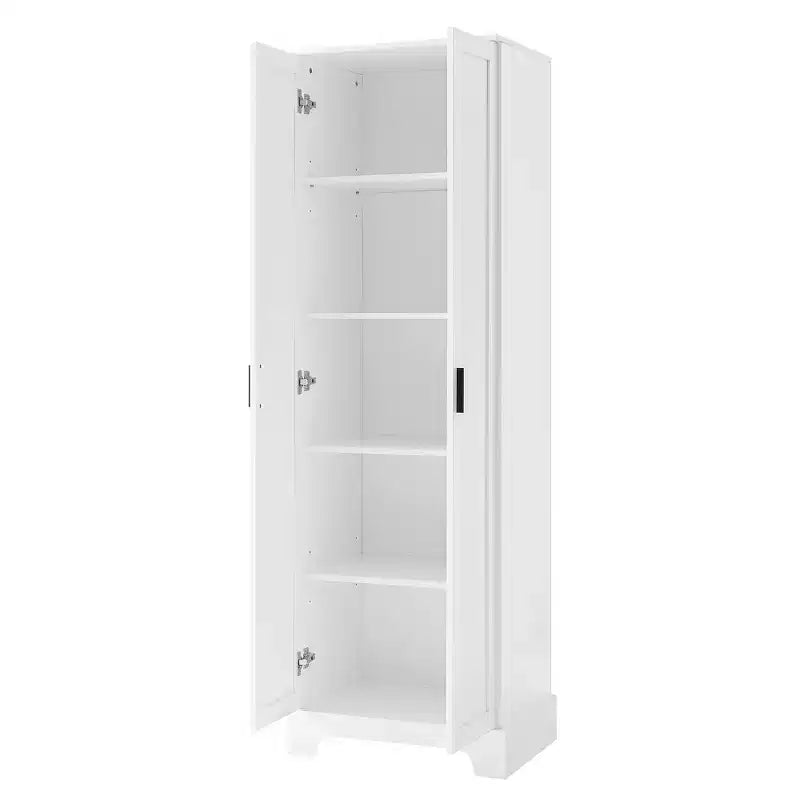 Double Door Bathroom Storage Cabinet with Adjustable Shelf, Verticle Cabinet