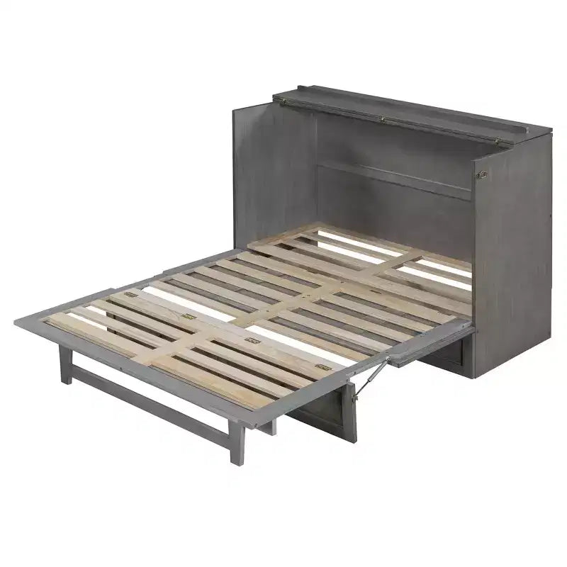 Full/Queen Size Murphy Bed with Large Drawers & USB Ports