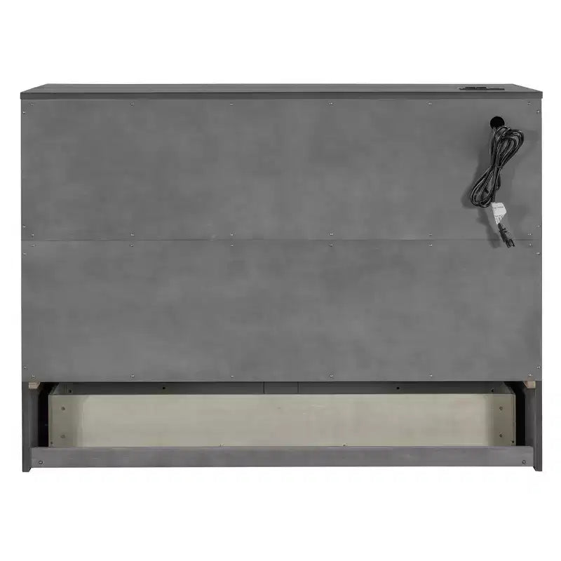 Full/Queen Size Murphy Bed with Large Drawers & USB Ports