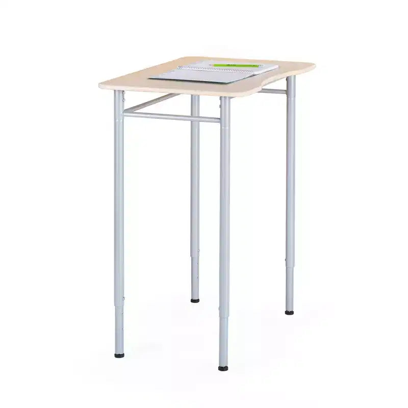 Desk - Rectangle Adjustable Study Desk for Kids & Adults, Wooden Writing Desk for Home, Clasroom Station with Sturdy Metal Legs