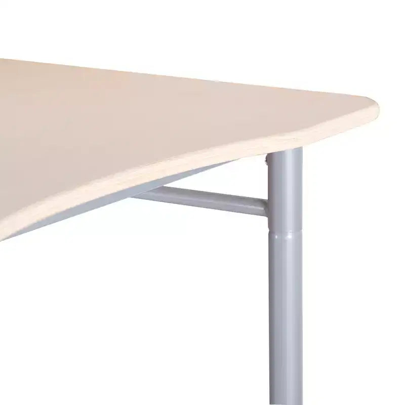 Desk - Rectangle Adjustable Study Desk for Kids & Adults, Wooden Writing Desk for Home, Clasroom Station with Sturdy Metal Legs