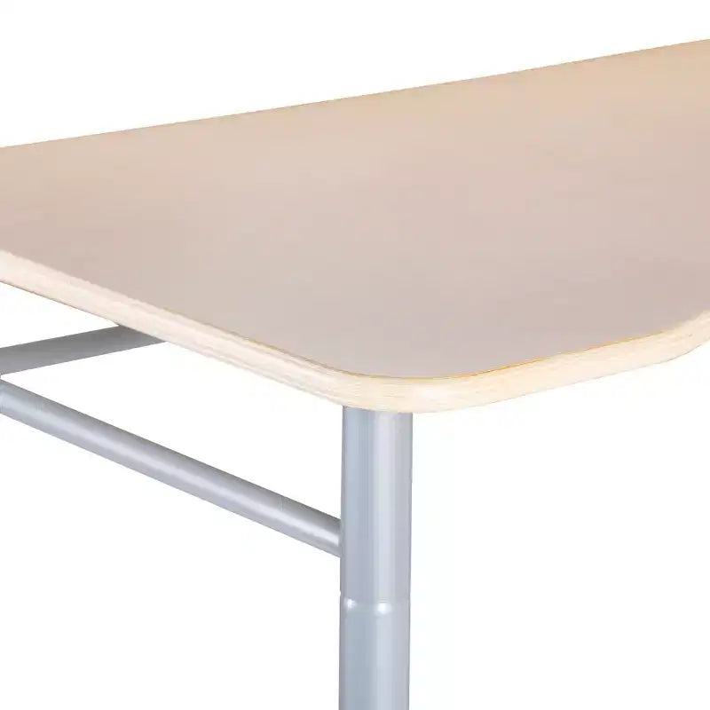 Desk - Rectangle Adjustable Study Desk for Kids & Adults, Wooden Writing Desk for Home, Clasroom Station with Sturdy Metal Legs