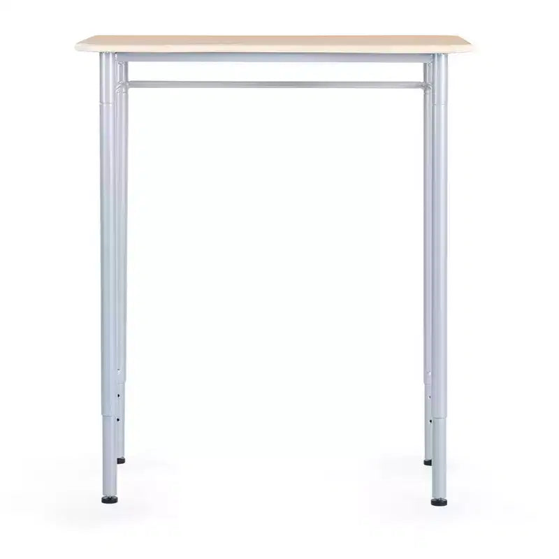 Desk - Rectangle Adjustable Study Desk for Kids & Adults, Wooden Writing Desk for Home, Clasroom Station with Sturdy Metal Legs