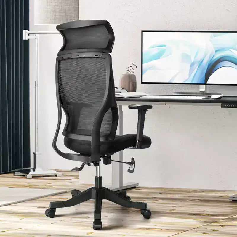 Ergonomic Mesh Office Chair BIFMA Certified with 3.5 Inch Cushion Adjustable Lumbar Support Flip-Up Arms 330 lb Capacity Desk Chair