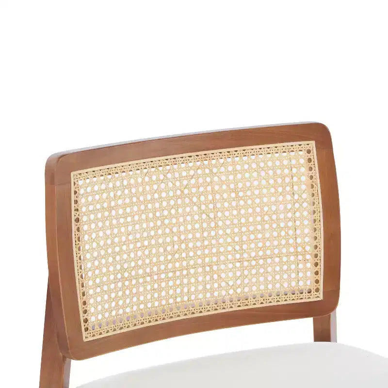 Accent Chair, Modern Lounge Chair Accent Seating with Woven Backrest, for Living Room, Bedroom, Beige