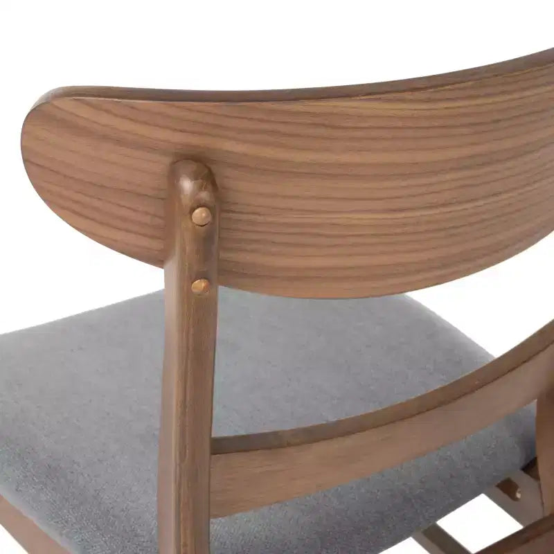 Mid Century Modern Fabric Upholstered Wood Dining Chair Set – Stylish Kitchen Chairs with Solid Wood Legs