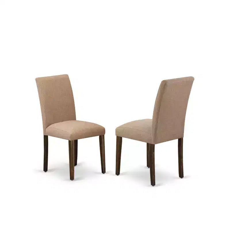 Set of 2 Modern Solid Wood Dining Chairs with Ergonomic Backrest for Kitchen and Dining Room