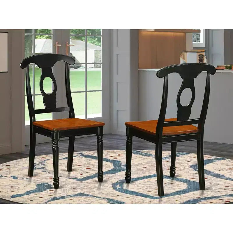Coastal Charm Styled Chair With Wood Seat