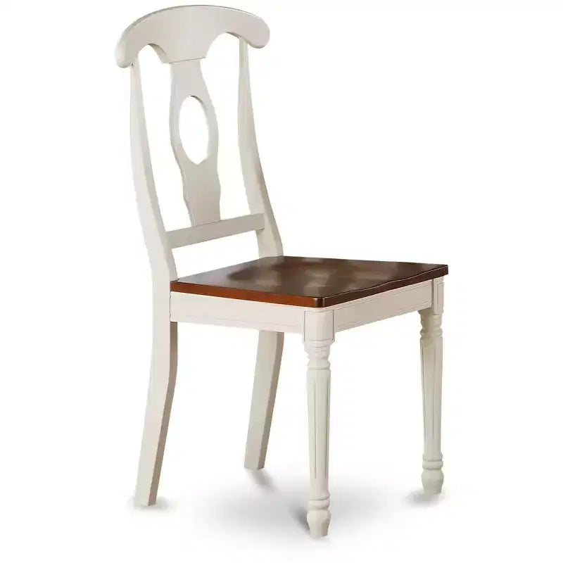 Coastal Charm Styled Chair With Wood Seat