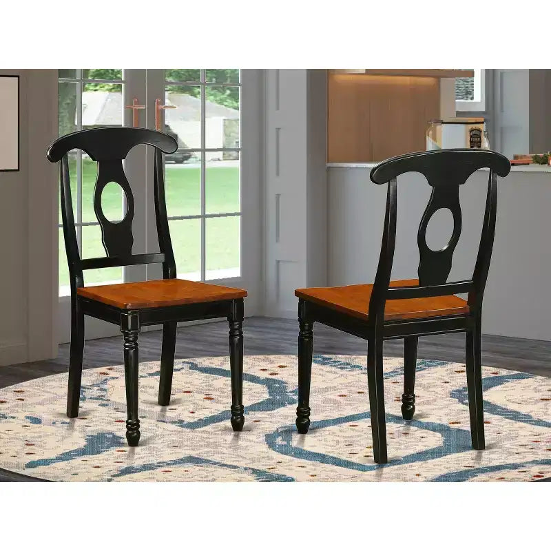 HomeStock Coastal Charm Styled Chair With Wood Seat