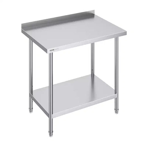 VEVOR 24 x 36 x 36 Inch Stainless Steel Work Table, Commercial Food Prep Worktable Heavy Duty Prep Worktable, Metal Work Table