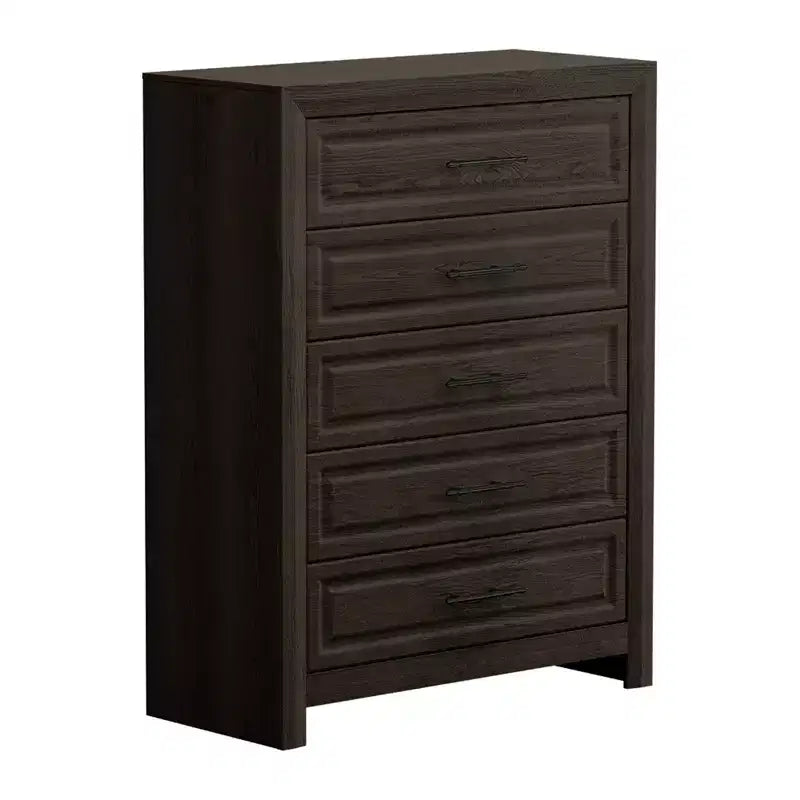 5 Drawers Dresser, 47.24 Tall Wood Dresser Chest of Drawer, Rustic Storage Dresser Organizer with and Vintage Handle for Bedroom Closet Hallway