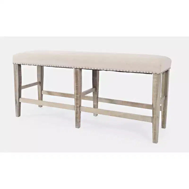 52 Backless Upholstered Counter Height Bench