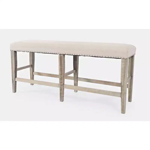 52 Backless Upholstered Counter Height Bench