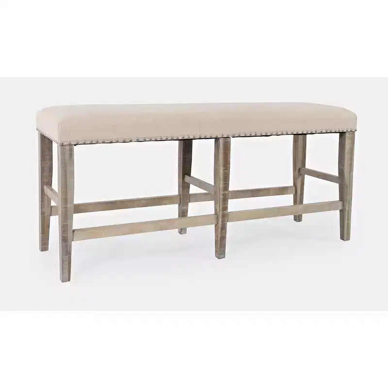 52 Backless Upholstered Counter Height Bench