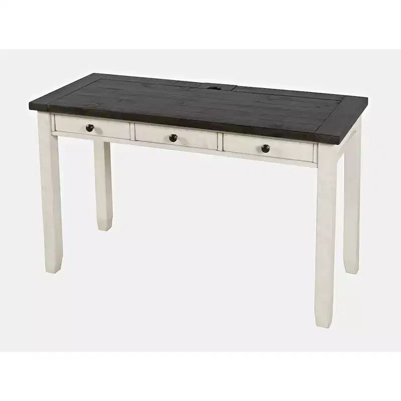 Rustic Reclaimed Solid Wood Farmhouse USB Charging Desk