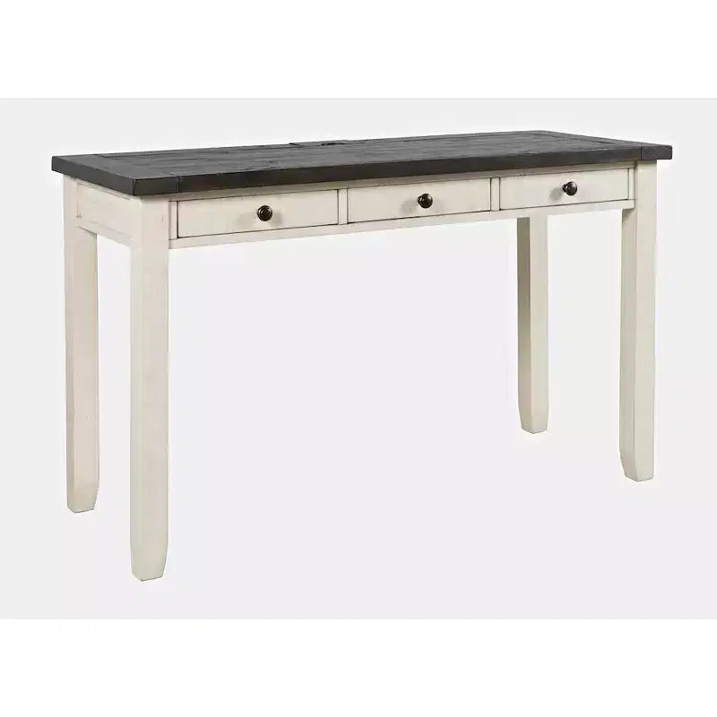 Rustic Reclaimed Solid Wood Farmhouse USB Charging Desk