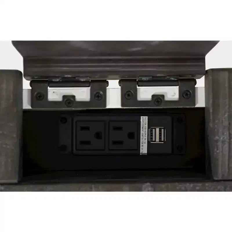 Rustic Reclaimed Solid Wood Farmhouse USB Charging Desk