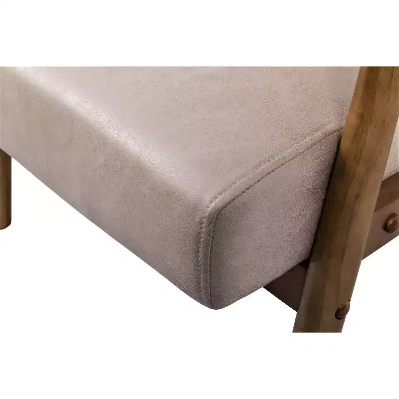 Modern Accent Armchair, Lounge Chair with Tapered Arms, Solid Wooden Frame, Microfiber Upholstered Chair for Living Room, Office