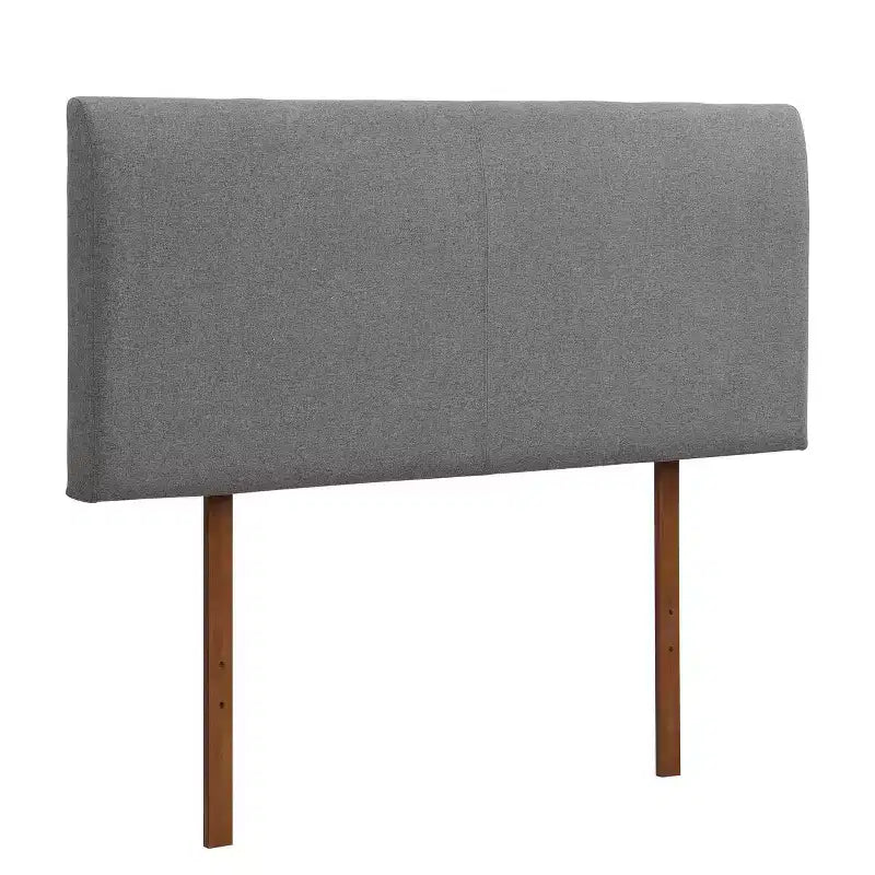 Solid Bamboo 12 Inch Platform Bed with Upholstered High Headboard
