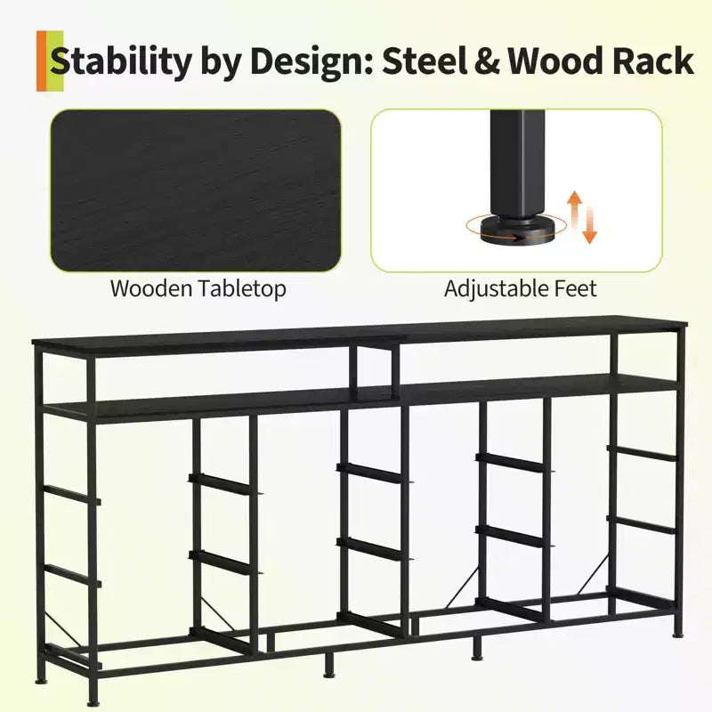 63 Inches Fabric Dresser TV Stand for Bedroom - 12 Drawer Long Dresser for Living Room - Black Chest of Drawers with Open Shelves