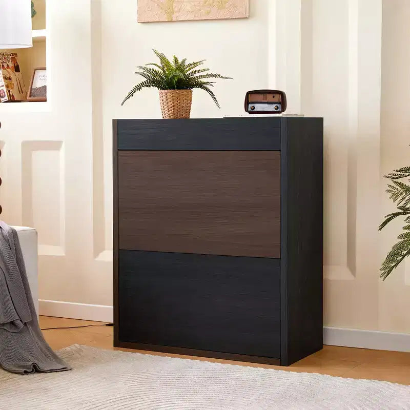 Rotating Corner Shoe Cabinet, 32.5 to 58.8 Inch Storage Cabinet with Drawer for Hallway Entryway
