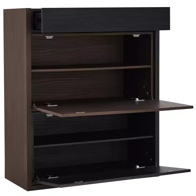 Rotating Corner Shoe Cabinet, 32.5 to 58.8 Inch Storage Cabinet with Drawer for Hallway Entryway