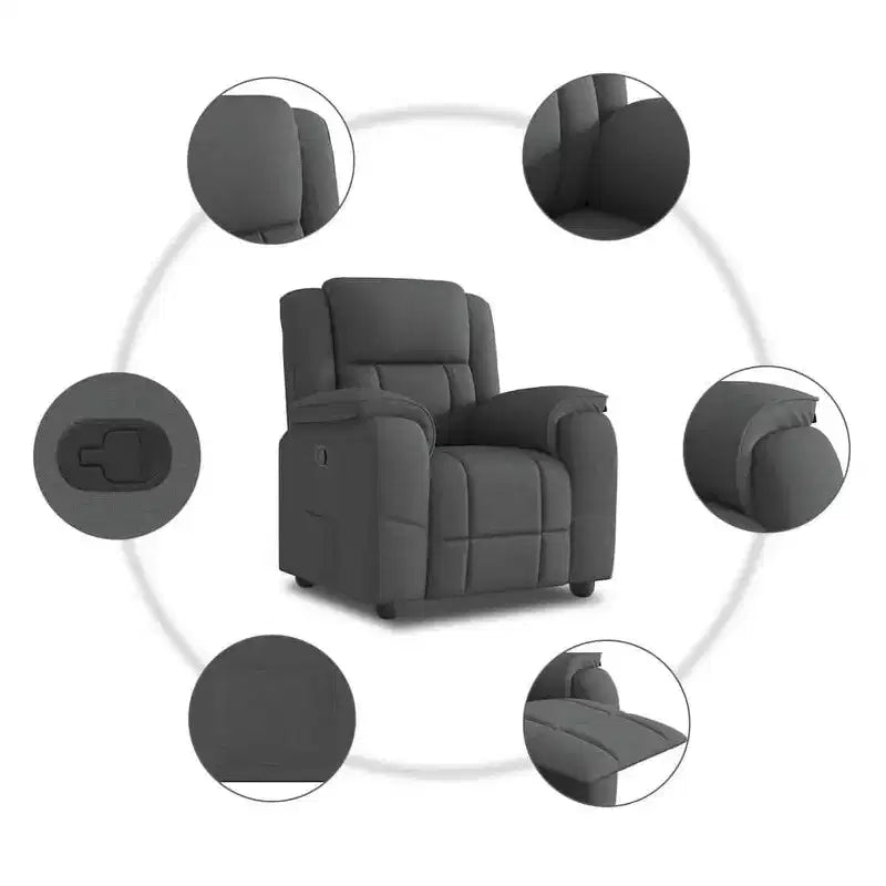 Electric Recliner Chair with Massage Function in Fabric