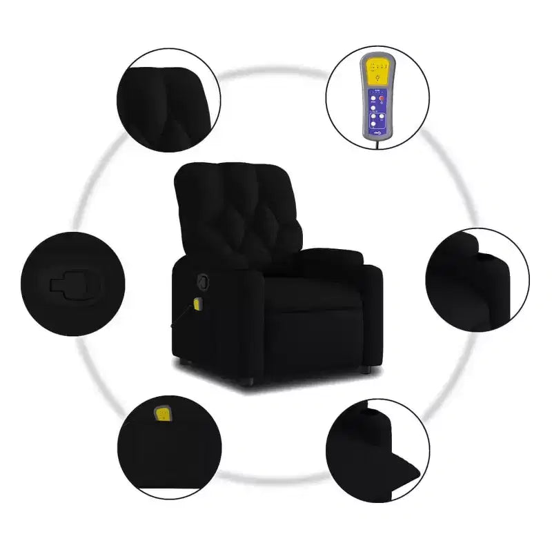Electric Recliner Chair with Massage Function in Fabric