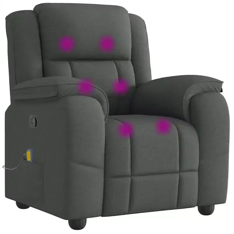 vidaXL Electric Recliner Chair with Massage Function in Fabric