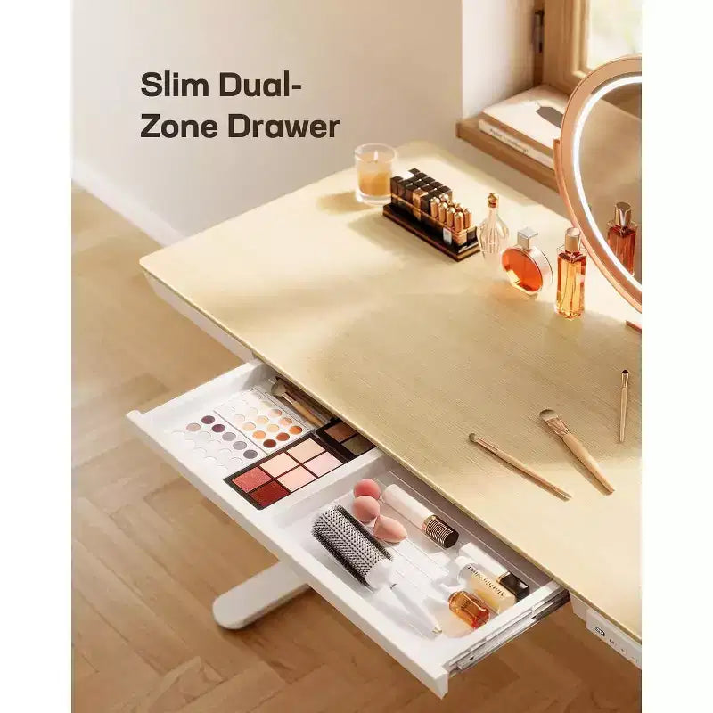 48 x 24 inch Standing Desk with Drawer, Whole Tabletop Electric Standing Desk, Height Adjustable Desk with USB Charging Ports