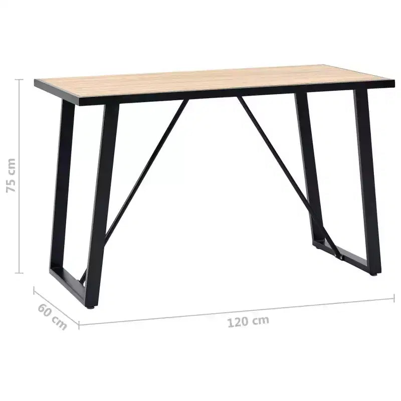 Oak Dining Table with Metal Legs - Different Sizes