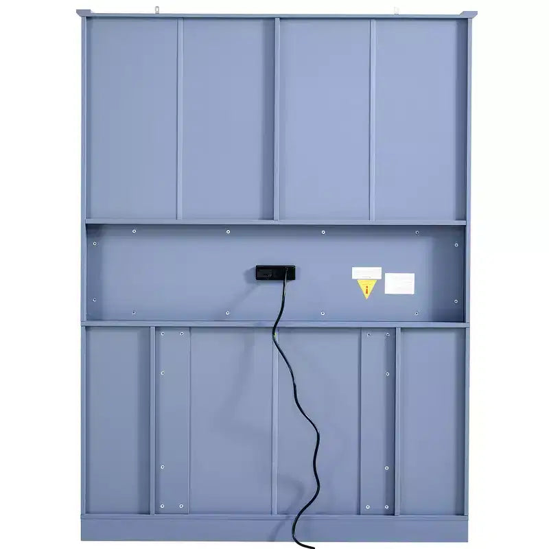 71'' Tall Freestanding Kitchen Pantry, Large Dining Storage Cabinet Cupboard Sideboards With 4 Foldable Doors, Shelves, Wine Racks