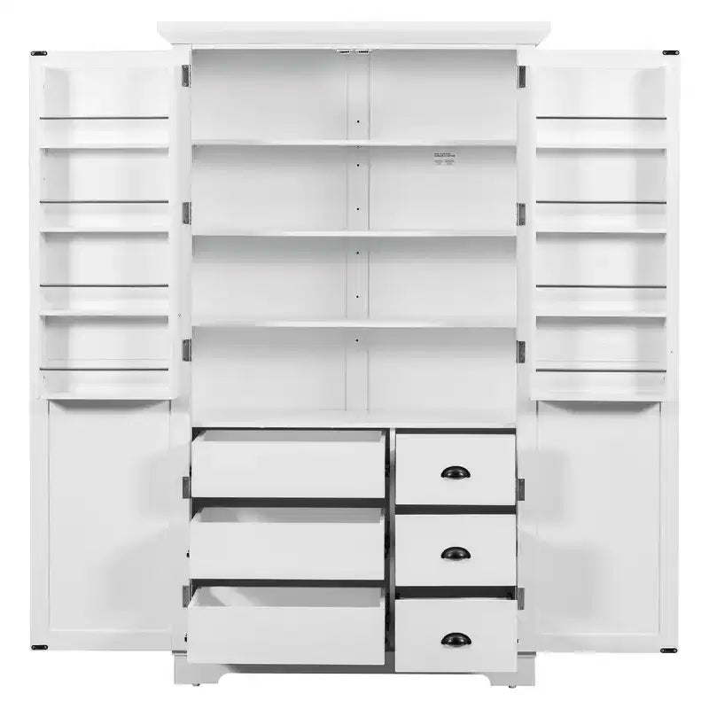72''H Freestanding Kitchen Storage Pantry, Large Dining Storage Cabinet Cupboard Sideboards With Door Shelves, Adjustable Shelves