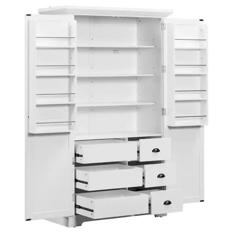 72''H Freestanding Kitchen Storage Pantry, Large Dining Storage Cabinet Cupboard Sideboards With Door Shelves, Adjustable Shelves