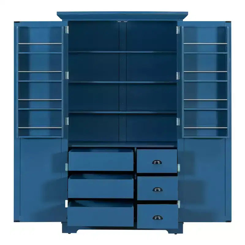72''H Freestanding Kitchen Storage Pantry, Large Dining Storage Cabinet Cupboard Sideboards With Door Shelves, Adjustable Shelves