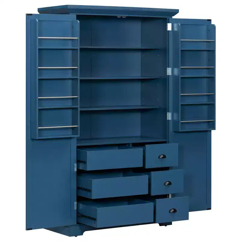 72''H Freestanding Kitchen Storage Pantry, Large Dining Storage Cabinet Cupboard Sideboards With Door Shelves, Adjustable Shelves