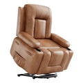 Power Recliner Chair with Heat & Massage, Ergonomic PU Leather Living Room Sofa - Tall Back, Padded Seat, Adjustable Lazy Chair